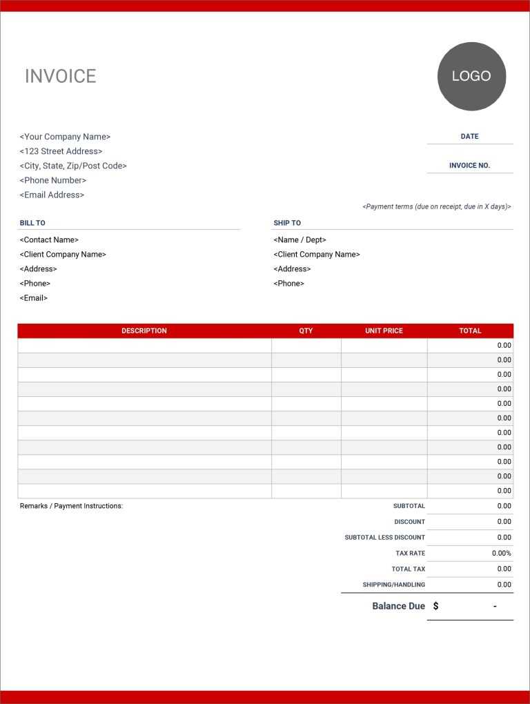 Free Invoice Templates In Microsoft Excel And Docx Formats Within