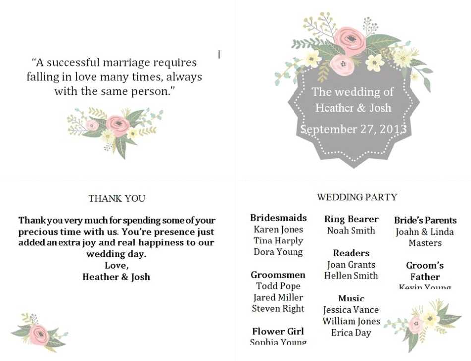 71 Free Wedding Program Templates You Can Customize Throughout Free Printable Wedding Program Templates Word