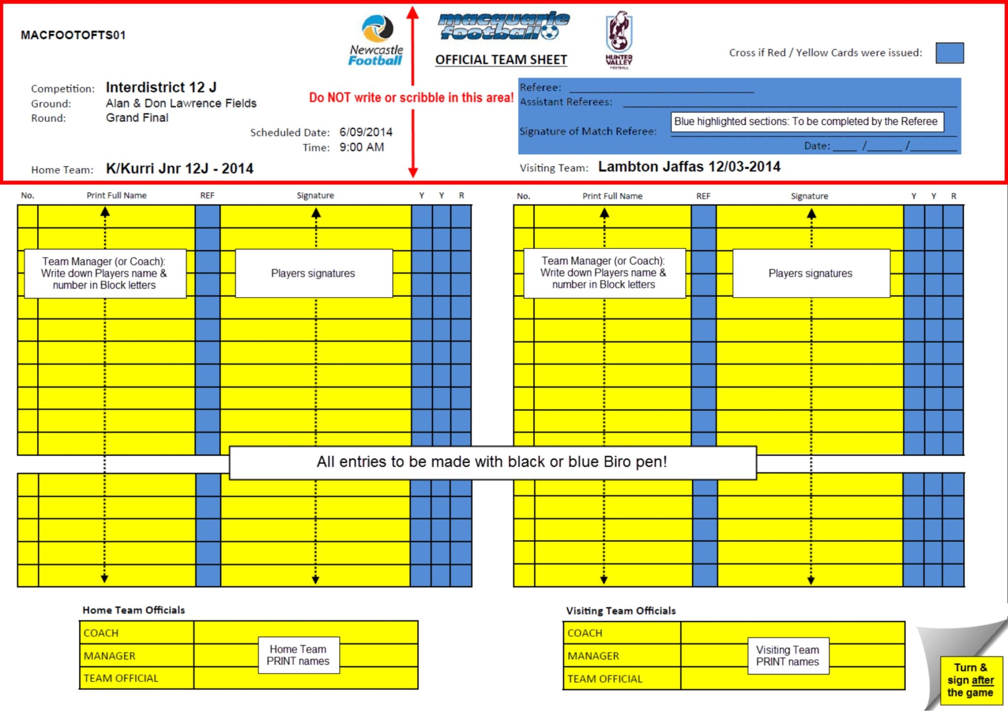 football-referee-game-card-template