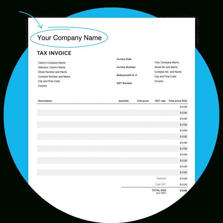 Singapore Invoice Template – Midi-box.com