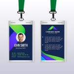 Free Vector | Abstract Vertical Id Card Template With Photo Within Personal Identification Card Template