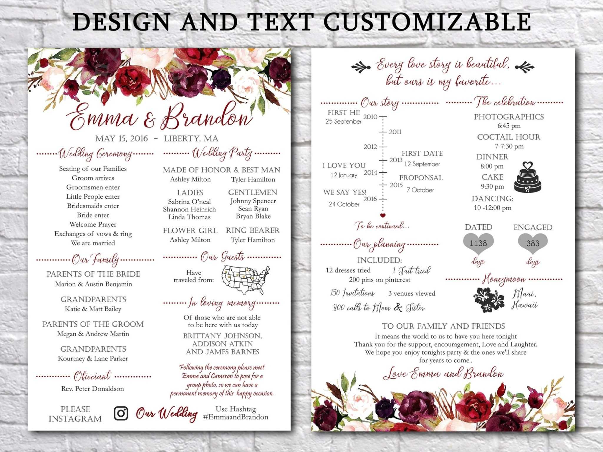 Wedding Infographic Template
