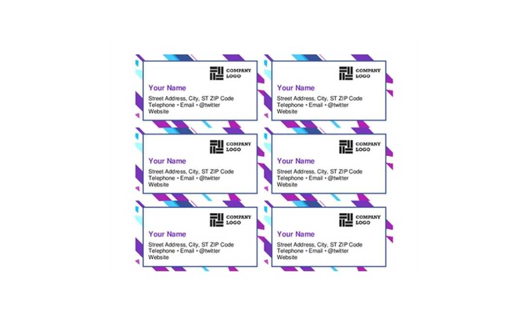 Google Docs Business Card Template