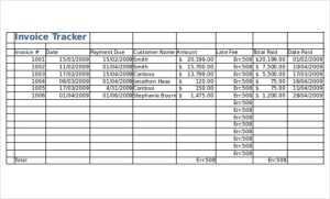 Invoice Log Templates Free Printable Word Excel Pdf Formats Pertaining To Invoice