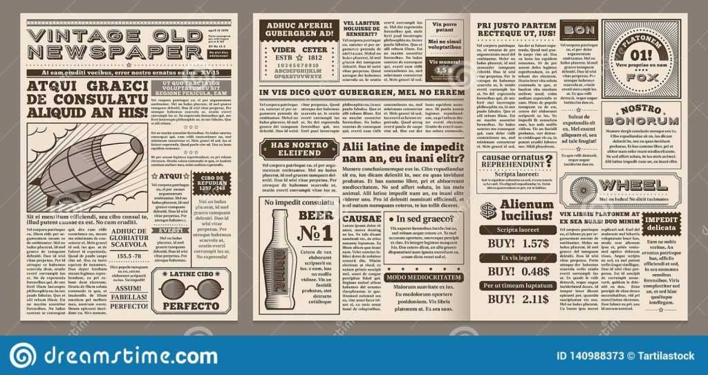 Old Newspaper Template Word Free