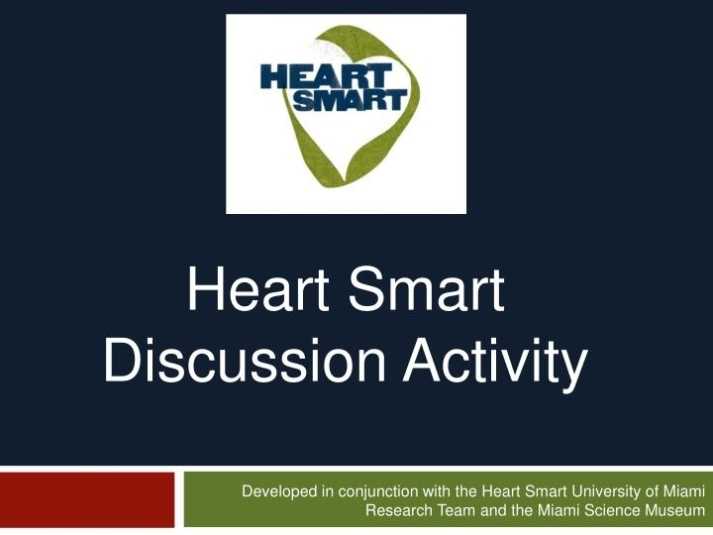 Ppt – Heart Smart Discussion Activity Powerpoint Presentation, Free Download – Id:1170440 Within University Of Miami Powerpoint Template