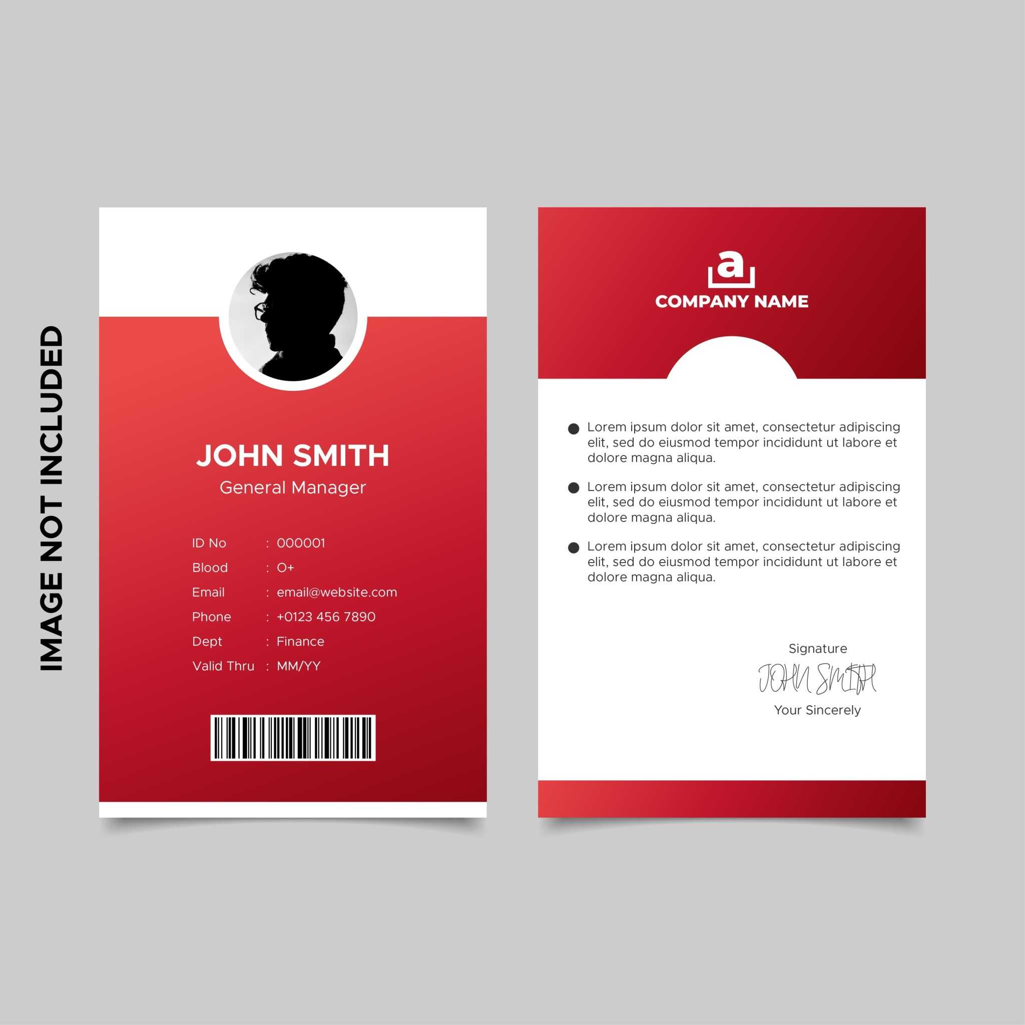 red-employee-id-card-template-830621-vector-art-at-vecteezy-inside